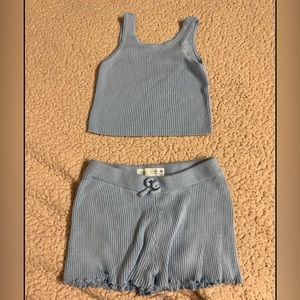 Zara girls crop top and shorts size (6-7)